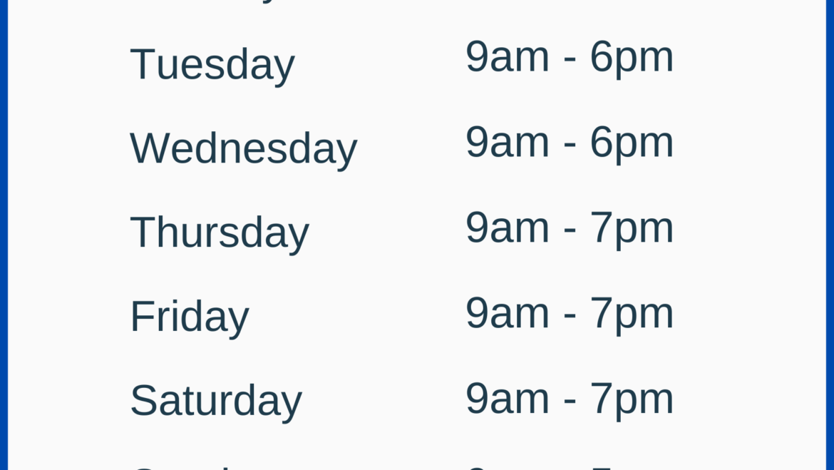 NEW STORE HOURS